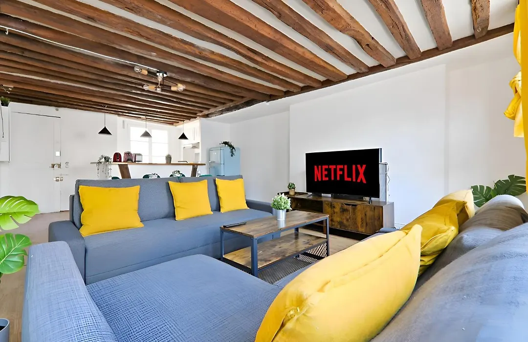 Musee Du Louvre 5 Luxurious Apartment 1Br-6P Free Netflix-1